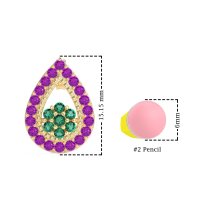 Teardrop Cluster Halo Earrings