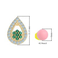 Teardrop Cluster Halo Earrings