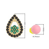 Teardrop Cluster Halo Earrings