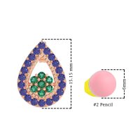 Teardrop Cluster Halo Earrings