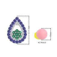 Teardrop Cluster Halo Earrings