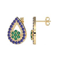 Teardrop Cluster Halo Earrings