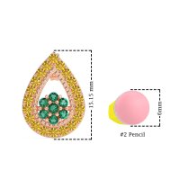 Teardrop Cluster Halo Earrings