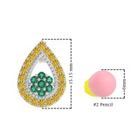 Teardrop Cluster Halo Earrings