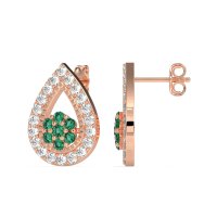 Teardrop Cluster Halo Earrings