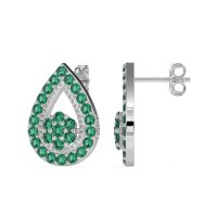 Teardrop Cluster Halo Earrings