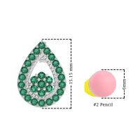 Teardrop Cluster Halo Earrings