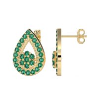 Teardrop Cluster Halo Earrings