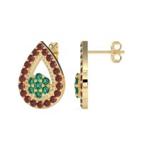 Teardrop Cluster Halo Earrings