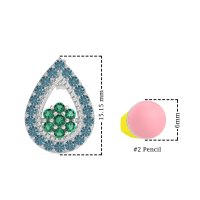 Teardrop Cluster Halo Earrings