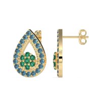 Teardrop Cluster Halo Earrings