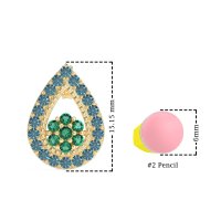 Teardrop Cluster Halo Earrings