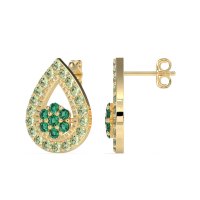 Teardrop Cluster Halo Earrings