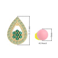 Teardrop Cluster Halo Earrings