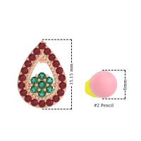 Teardrop Cluster Halo Earrings