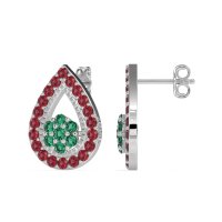 Teardrop Cluster Halo Earrings