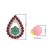 Teardrop Cluster Halo Earrings