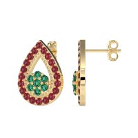 Teardrop Cluster Halo Earrings