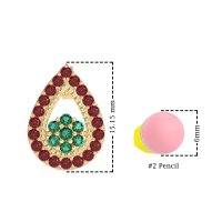 Teardrop Cluster Halo Earrings