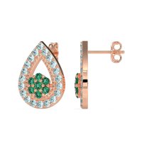 Teardrop Cluster Halo Earrings