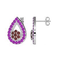 Teardrop Cluster Halo Earrings