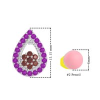 Teardrop Cluster Halo Earrings