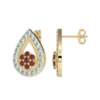Teardrop Cluster Halo Earrings