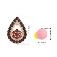 Teardrop Cluster Halo Earrings