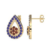 Teardrop Cluster Halo Earrings