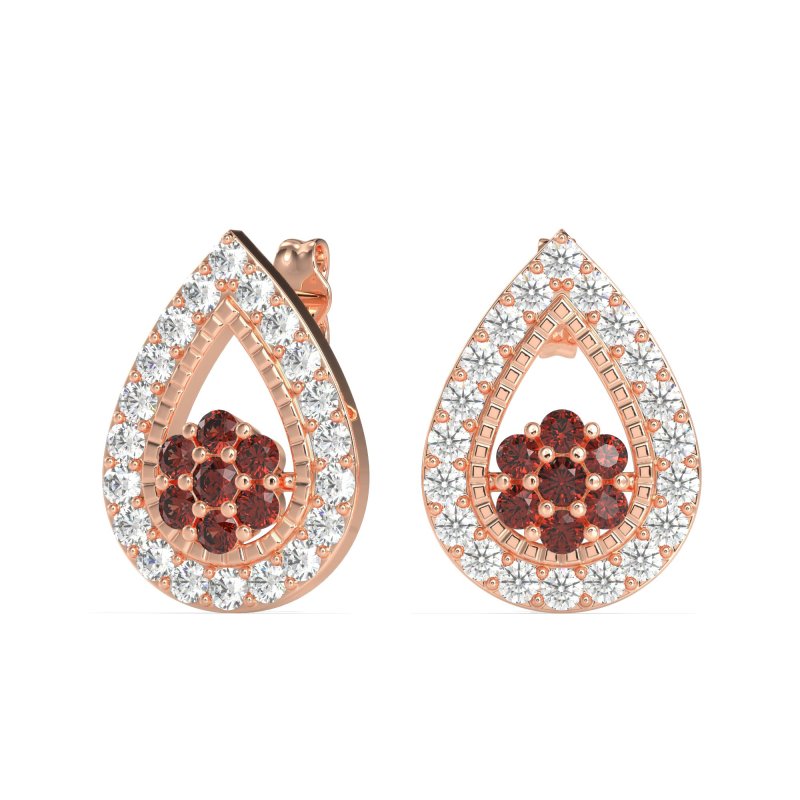 Teardrop Cluster Halo Earrings