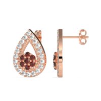 Teardrop Cluster Halo Earrings