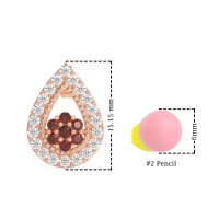 Teardrop Cluster Halo Earrings