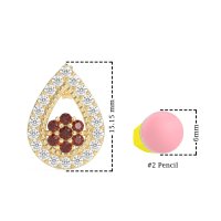 Teardrop Cluster Halo Earrings