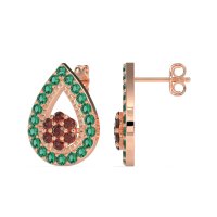 Teardrop Cluster Halo Earrings