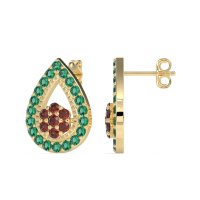 Teardrop Cluster Halo Earrings