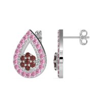 Teardrop Cluster Halo Earrings