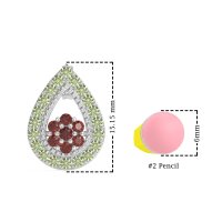 Teardrop Cluster Halo Earrings