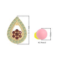 Teardrop Cluster Halo Earrings