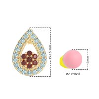Teardrop Cluster Halo Earrings