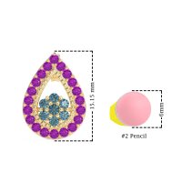 Teardrop Cluster Halo Earrings