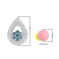 Teardrop Cluster Halo Earrings