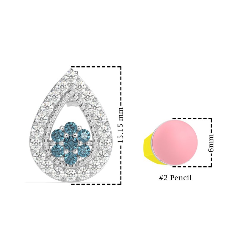 Teardrop Cluster Halo Earrings