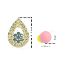 Teardrop Cluster Halo Earrings