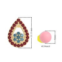 Teardrop Cluster Halo Earrings