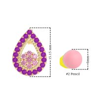 Teardrop Cluster Halo Earrings