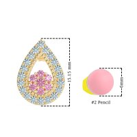 Teardrop Cluster Halo Earrings