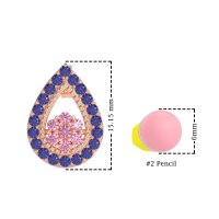 Teardrop Cluster Halo Earrings
