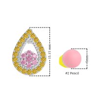 Teardrop Cluster Halo Earrings