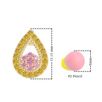 Teardrop Cluster Halo Earrings