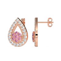 Teardrop Cluster Halo Earrings